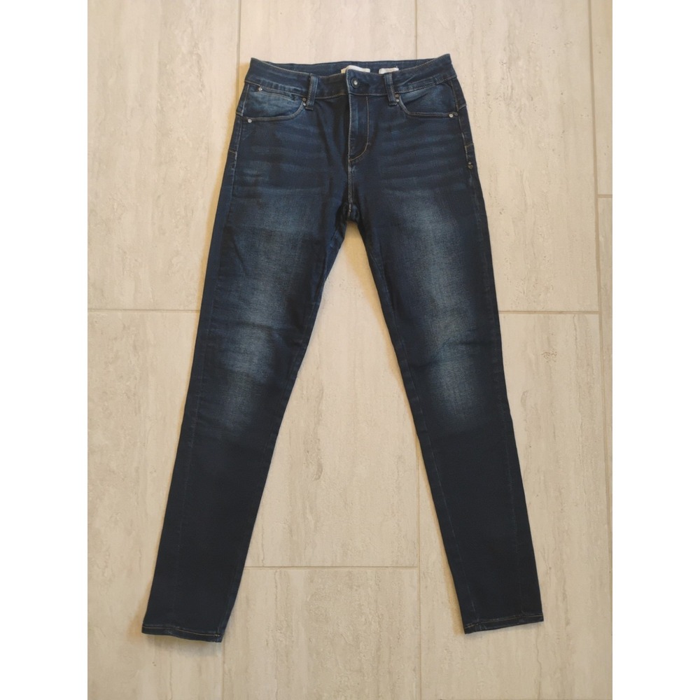 Fracomina Jeans Womens W27 Blue Skinny Low Rise Rhinestone Denim Y2K